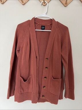 GAP Rust Cardigan with Patch Pockets